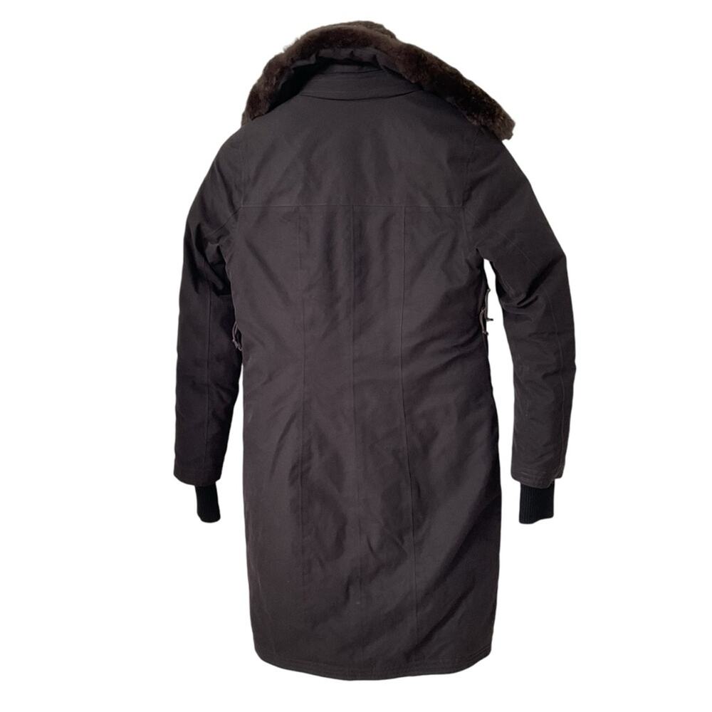 Women's Nobis Lady Taylor Navy/Brown Fur-Collar Coat - Picture 7 of 16